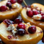 Baked Pears with Feta, Honey, and Cranberries