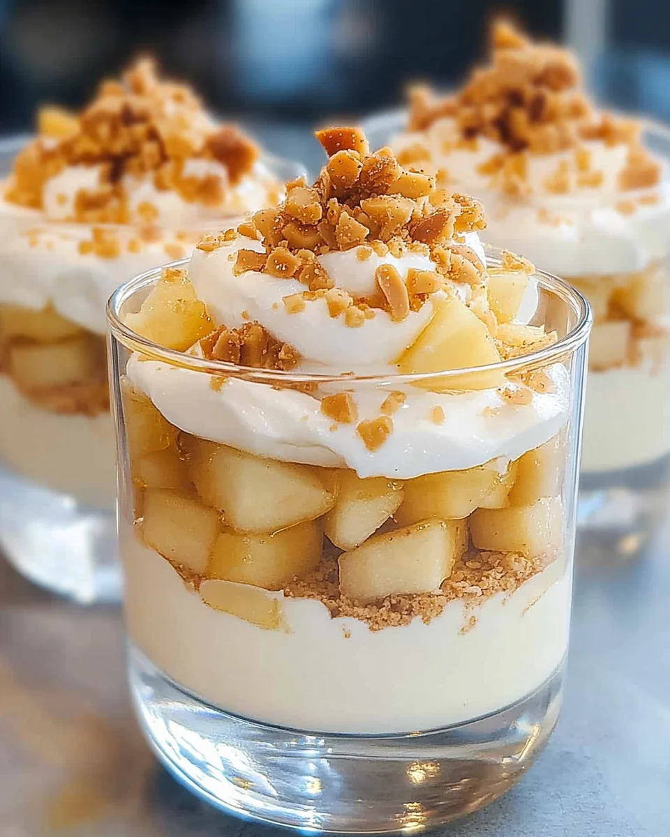 Bratapfel-Dessert im Glas