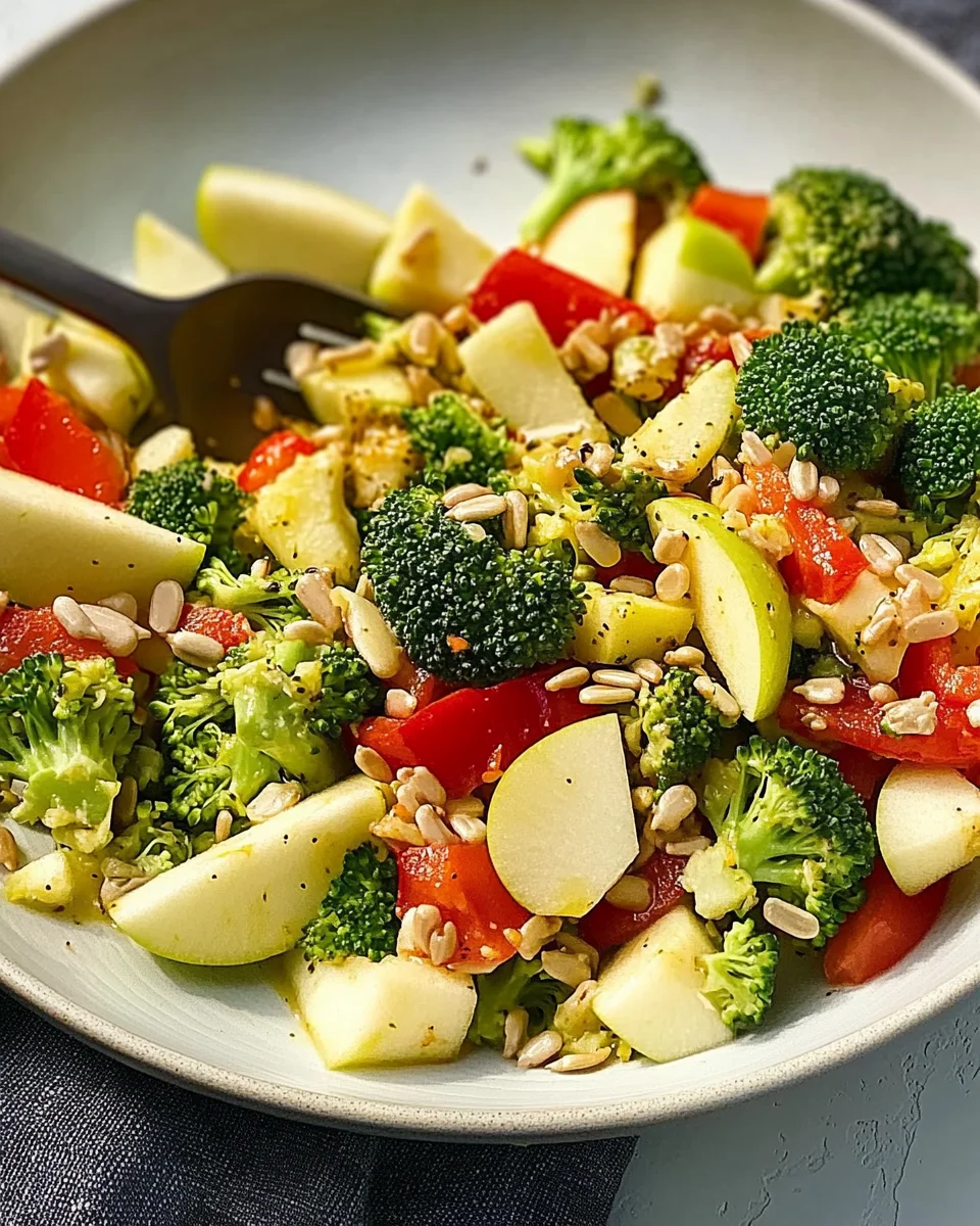 Brokkoli-Paprika-Apfel-Salat
