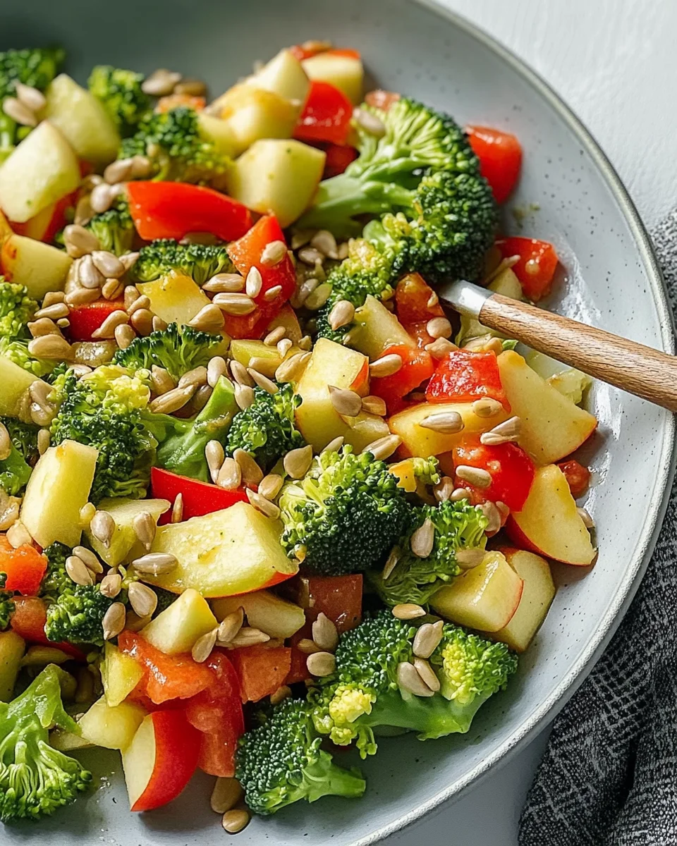 Brokkoli-Paprika-Apfel-Salat