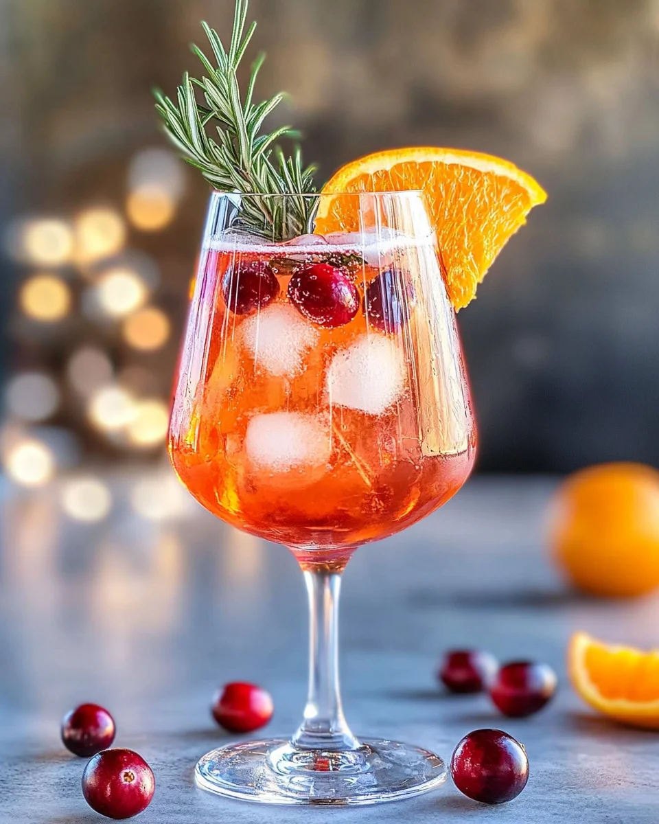 Cranberry Orange Aperol Spritz