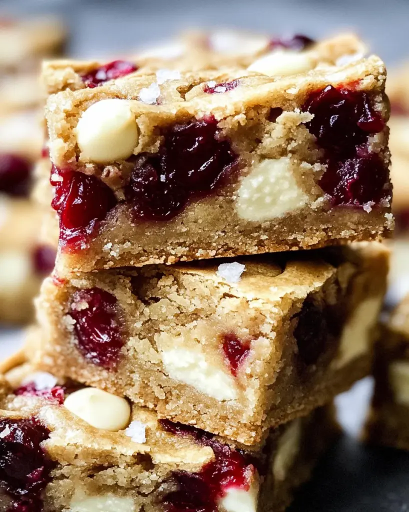 Cranberry White Chocolate Blondies