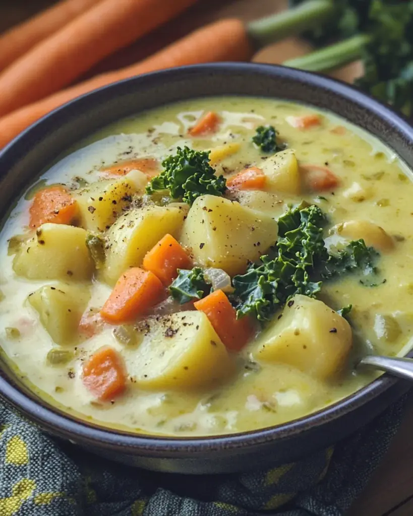 Cremige Kartoffel-Grünkohl-Suppe