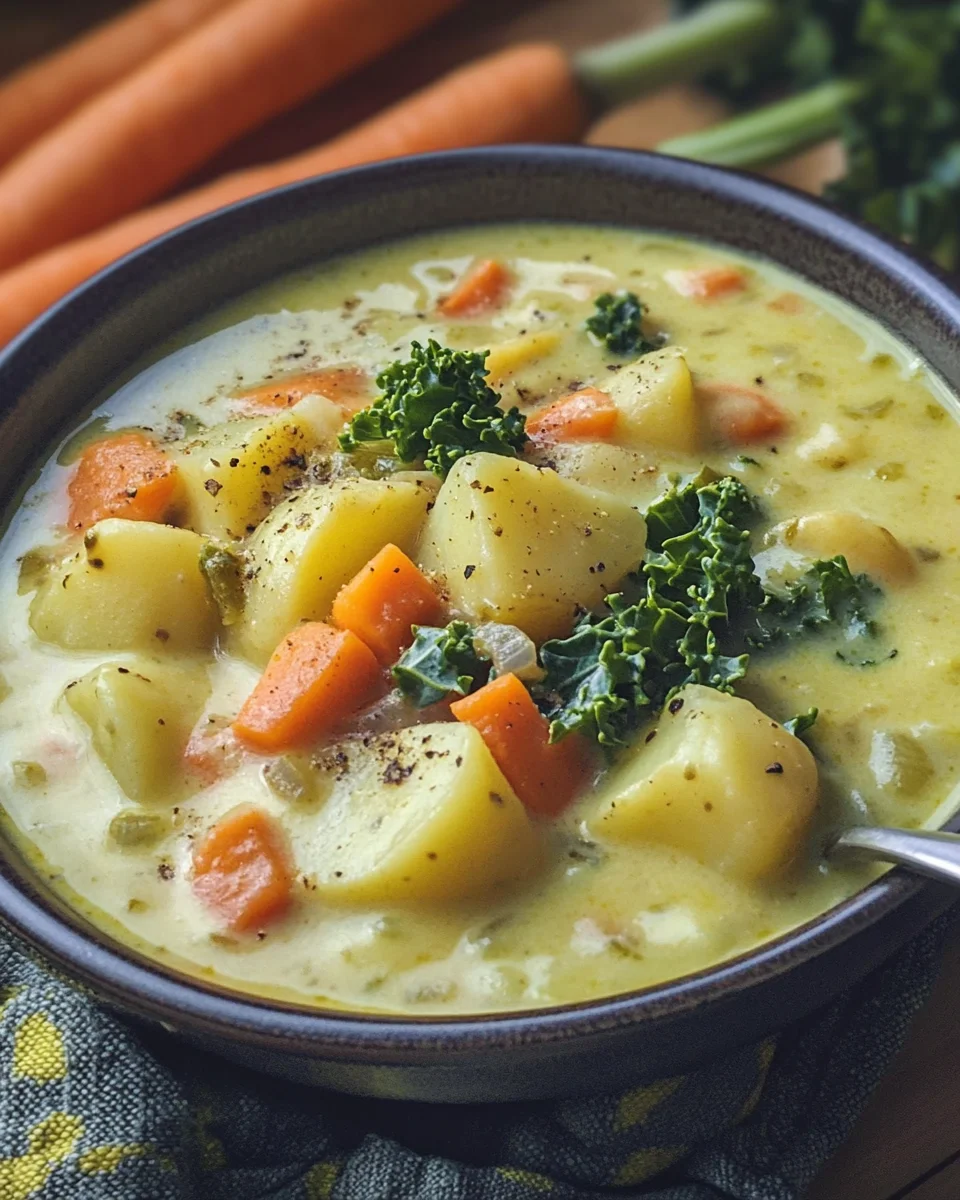 Cremige Kartoffel-Grünkohl-Suppe