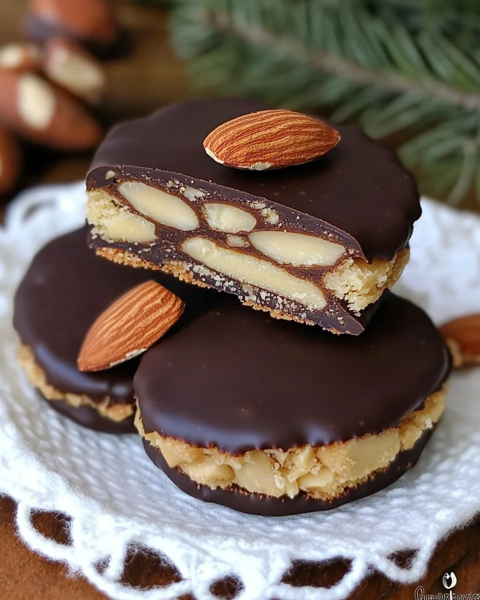 Gebrannte Mandeln Nougat Sandwich Cookies