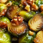 Gerösteter Rosenkohl mit Walnüssen und Honig