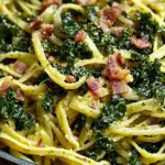 Grünkohlpfanne mit Nudeln