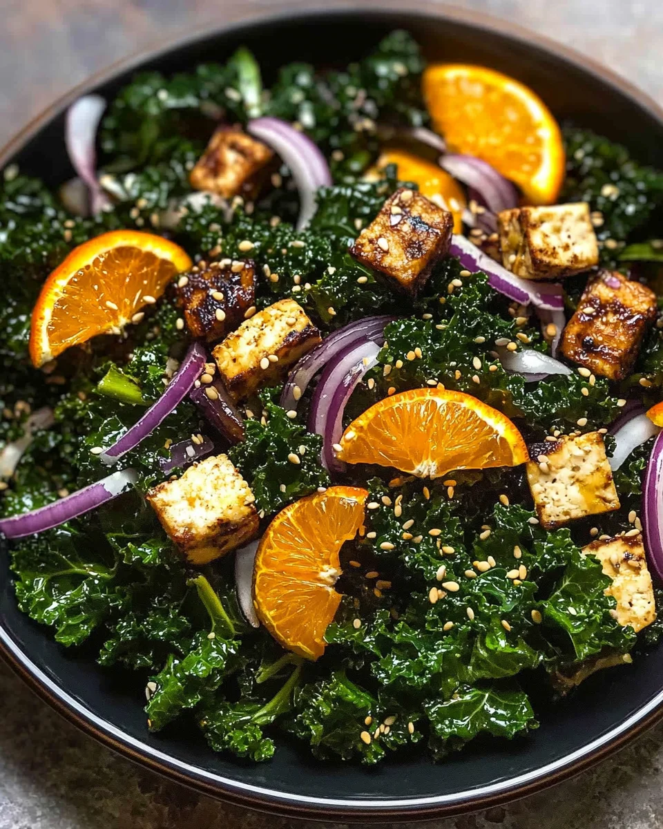 Grünkohlsalat mit Orangen & Kokosnuss