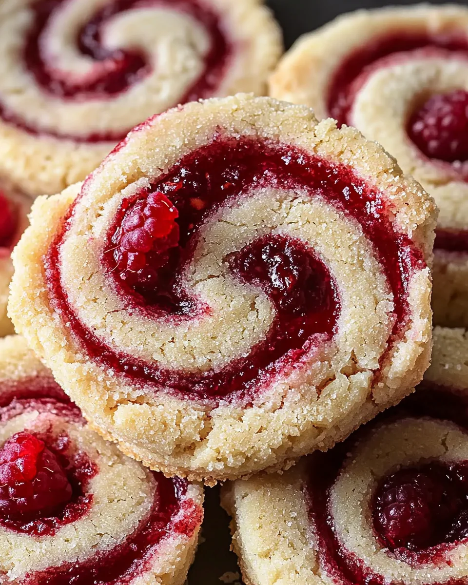 Himbeer-Wirbel Shortbread Kekse