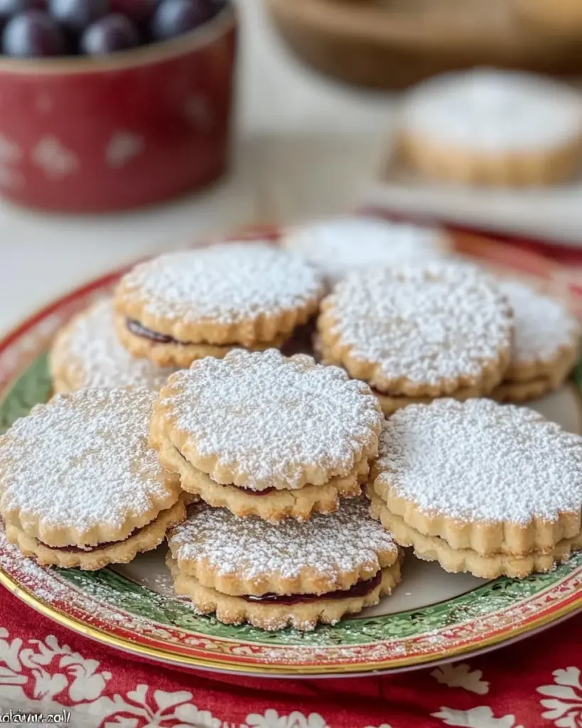 Mohn Marzipan Plätzchen mit Zwetschgenmus {Powidl}