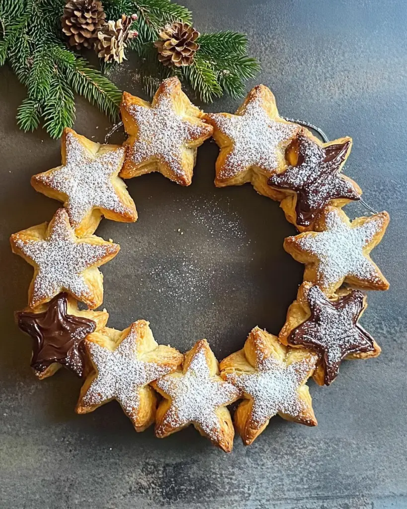 Nutella Puff Pastry Star Wreath