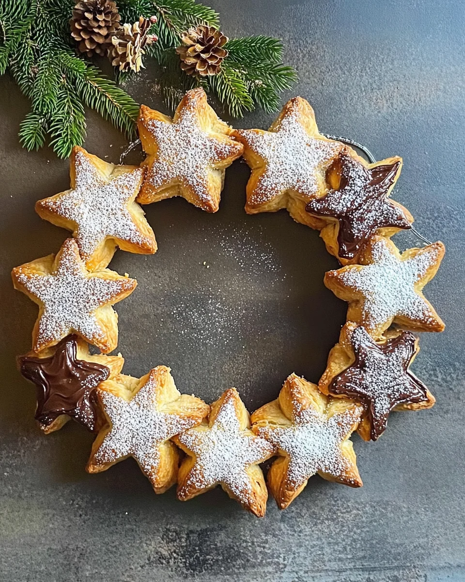 Nutella Puff Pastry Star Wreath