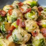 Rahm-Rosenkohl mit Speck und cremiger Soße