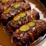 Rinderrouladen, klassisch mit Speck und Gurke