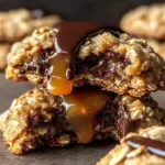 Saftige Karamell-Haferflocken-Cookies