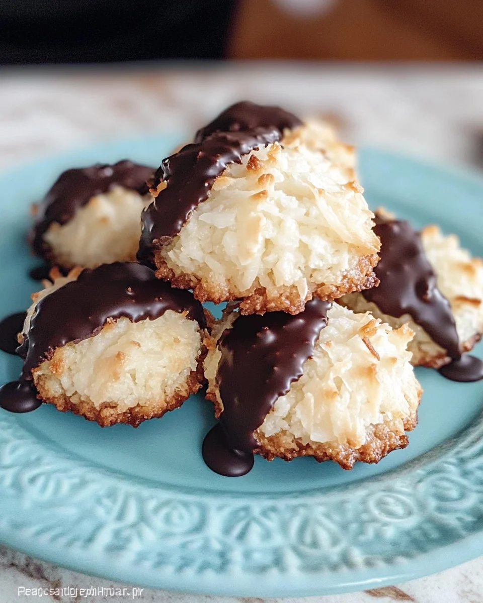 Saftige Kokosmakronen mit Marzipan