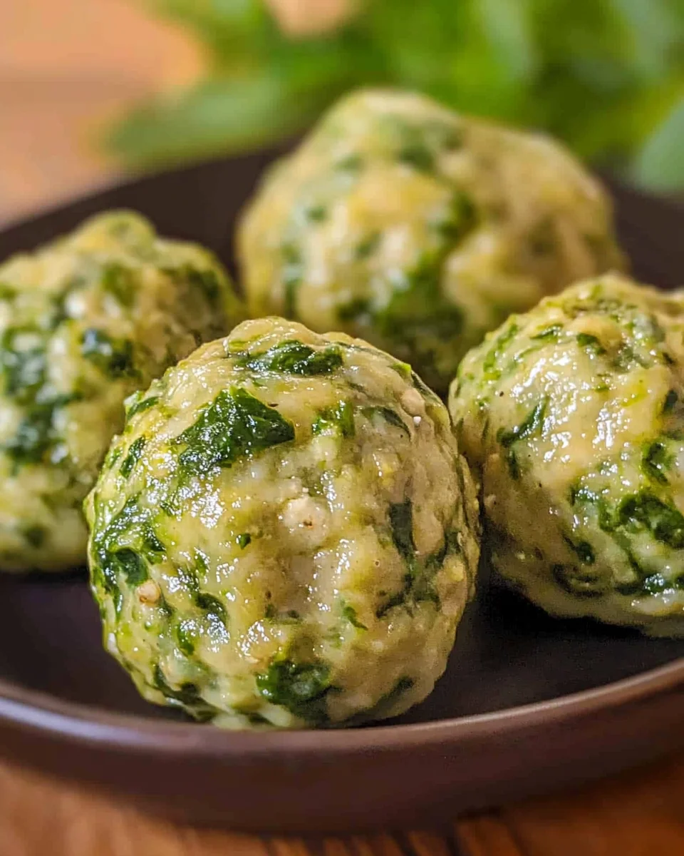 Vegane Spinat-Knödel