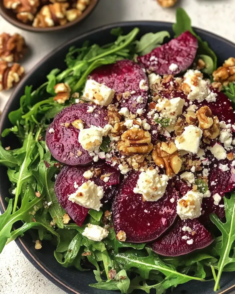 Veganer Rote Beete Salat mit Walnüssen