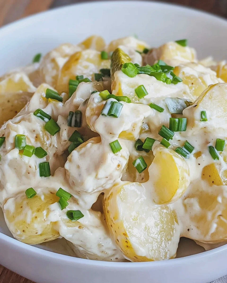 Kartoffelsalat mit Mayo & Brühe